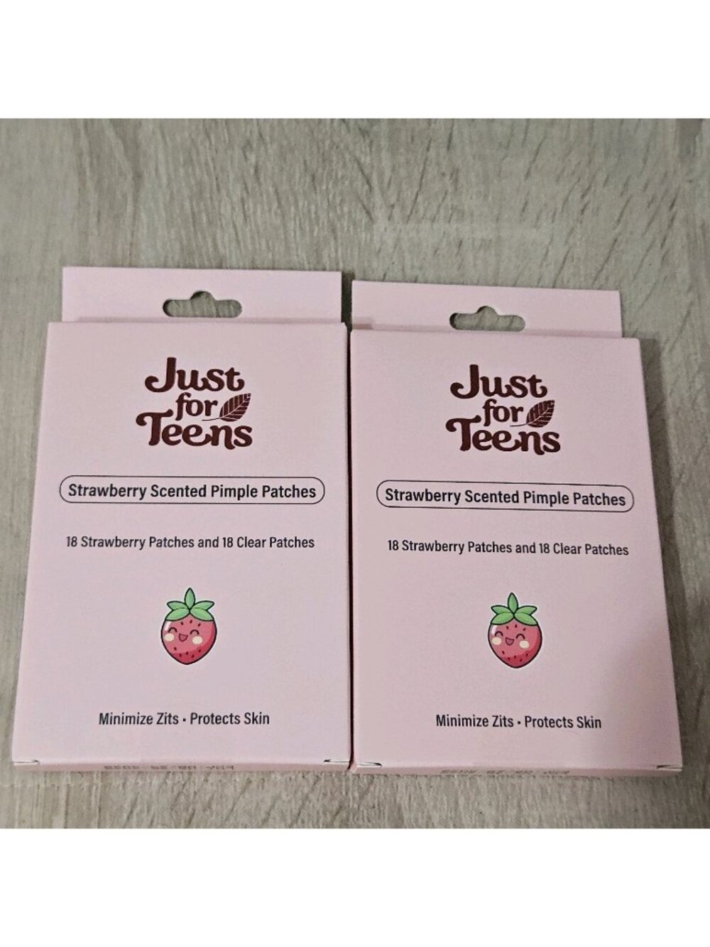 Lot Of 2 Just For Teens Strawberry Scented Pimple Patches Exp 08/2028